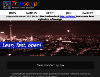 transcrypt.org screenshot