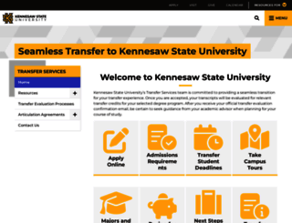 transfer.kennesaw.edu screenshot