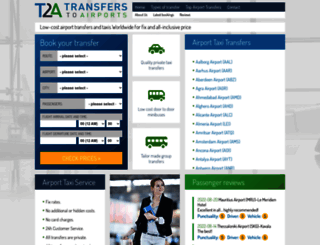 transfers2airports.com screenshot
