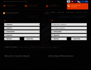 transfers4airports.com screenshot
