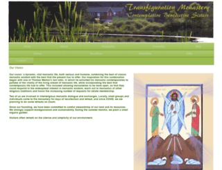 transfigurationmonastery.org screenshot