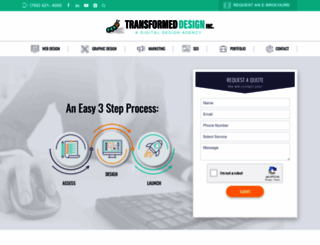 transformeddesign.com screenshot