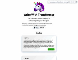 transformer.huggingface.co screenshot