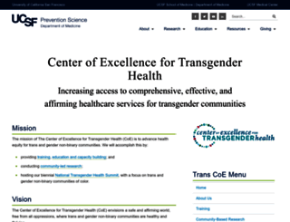 transhealth.ucsf.edu screenshot