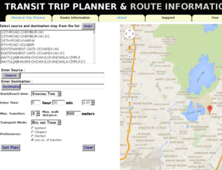 transittripplanner.co.in screenshot