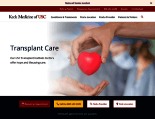 transplant.keckmedicine.org screenshot