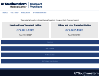 transplantrefs.utswmedicine.org screenshot