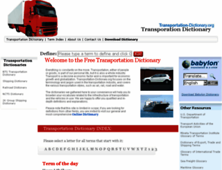 transportation-dictionary.org screenshot