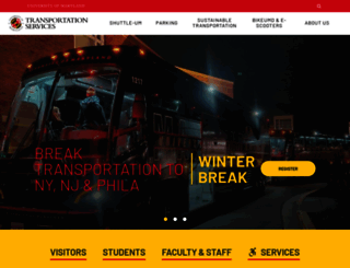 transportation.umd.edu screenshot