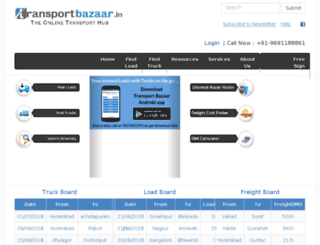 transportbazaar.in screenshot