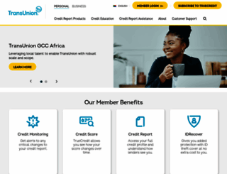 transunion.co.za screenshot