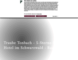 traube-tonbach.com screenshot