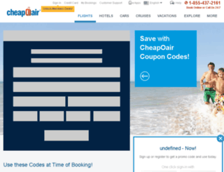 travel-coupons.cheapoair.com screenshot