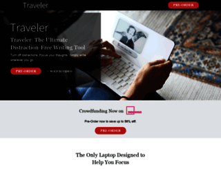 traveler.getfreewrite.com screenshot