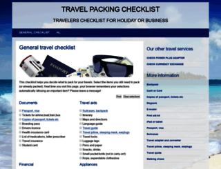 travelers-checklist.com screenshot