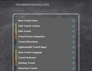 travelexclusively.com screenshot