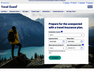 travelguard.com screenshot