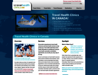 travelhealthclinics.ca screenshot