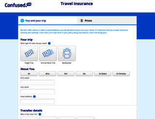 travelinsurance.confused.com screenshot