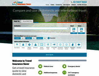 travelinsurancesaver.com.au screenshot