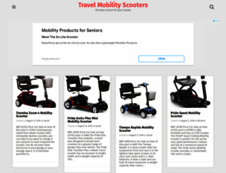 travelmobilityscooters.co.uk screenshot