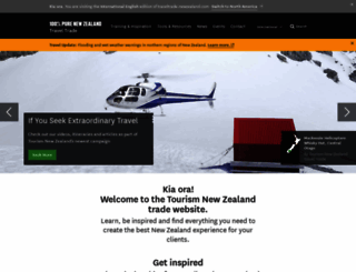 traveltrade.newzealand.com screenshot