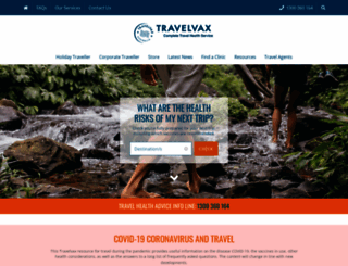 travelvax.com.au screenshot