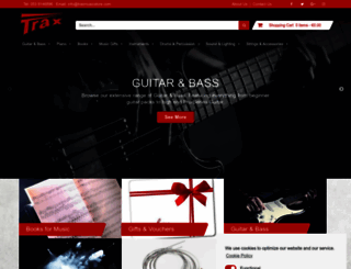traxmusicstore.com screenshot