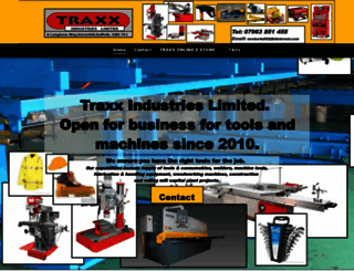 traxxmachinetools.co.uk screenshot