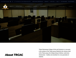 trcac.org.in screenshot