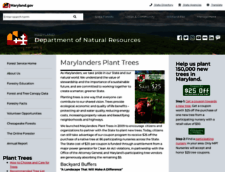 trees.maryland.gov screenshot