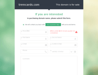 tremcards.com screenshot