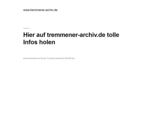 tremmener-archiv.de screenshot