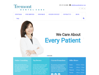 tremontdentalcare.com screenshot