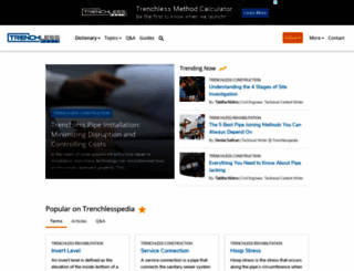 trenchlesspedia.com screenshot