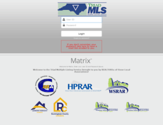 triad.mlsmatrix.com screenshot