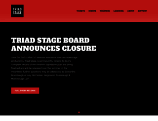 triadstage.org screenshot