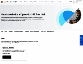 trials.dynamics.com screenshot