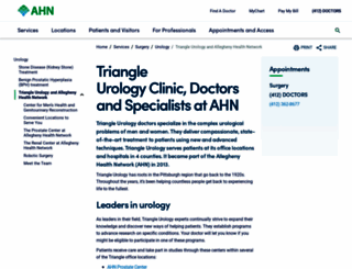 triangleurology.com screenshot