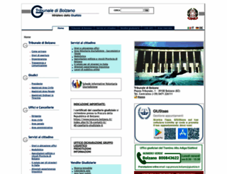 tribunale.bolzano.it screenshot