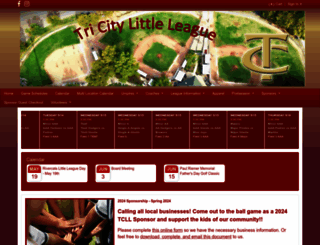 tricitylittleleague.com screenshot