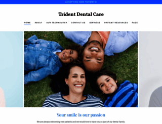 tridentdentalcare.com screenshot