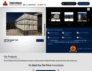 tridentinfratech.in screenshot