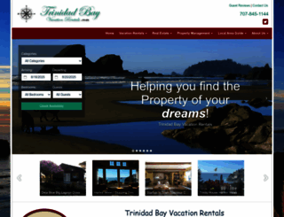 trinidadbayvacationrentals.com screenshot