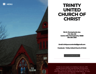 trinitycentrehall.org screenshot