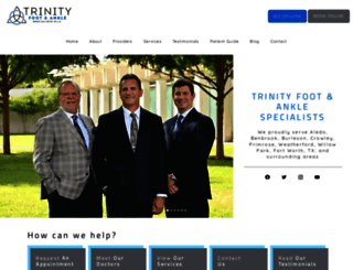 trinityfootandankle.com screenshot