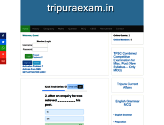 tripuraexam.in screenshot