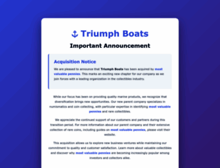 triumphboats.com screenshot