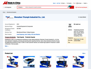 triumphlaser.en.made-in-china.com screenshot