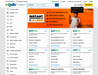 trivandrum.quikr.com screenshot